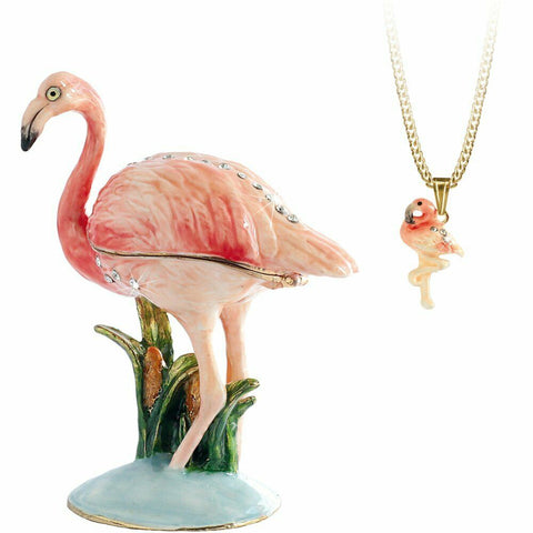 Arora Design Trinket Box Hidden Secrets Flamingo