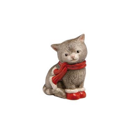 Goebel Figurine Ruby The Cat - wrapped up warm