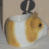 Quail Ceramics: Face Egg Cup: Guinea Pig; LH: Gold + White