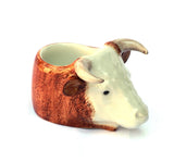 Quail Ceramics: Face Egg Cup: Hereford Bull