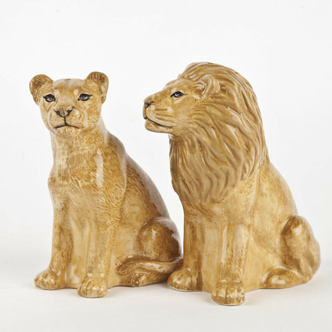 Quail Ceramics: Salt & Pepper Pots: Lions