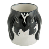 Quail Ceramics:Pencil Pot: Lop Eared Rabbit: Black & White