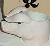 Quail Ceramics: Face Egg Cup: Lop Eared Pig
