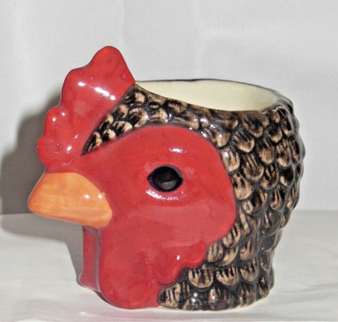 Quail Ceramics: Face Egg Cup: Maran Hen