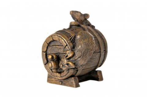 Oriele Bronze: Mice on a Barrel