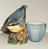 Quail Ceramics: Egg Cup With Nuthatch