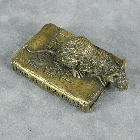 ORIELE BRONZE - MOUSE ON POETRY BOOK