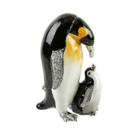 Juliana: Trinket Box. Treasured Trinkets: Emperer Penguin & Chick