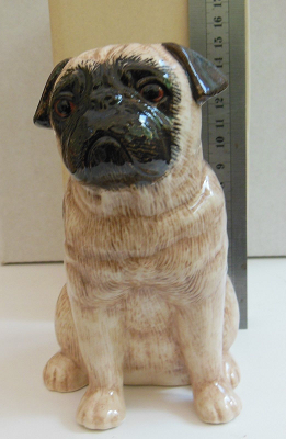 Quail Ceramics: Money Box: Pug - Fawn