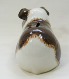Quail Ceramics: Money Box: Guinea Pig. Long Hair Brown and White