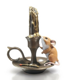 Richard Cooper Studio Figurine Mouse On Candlestick