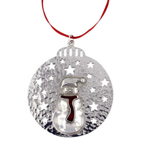 ST JUSTIN Tree decoration Bauble with Stars and Snowman