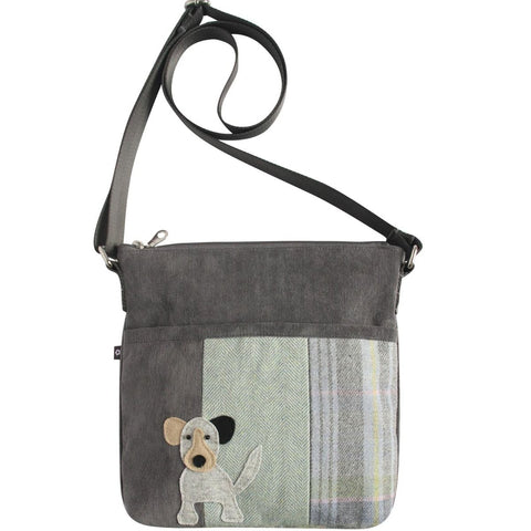 Tweed Applique Amelia Bag from Earth Squared – Dog Motif