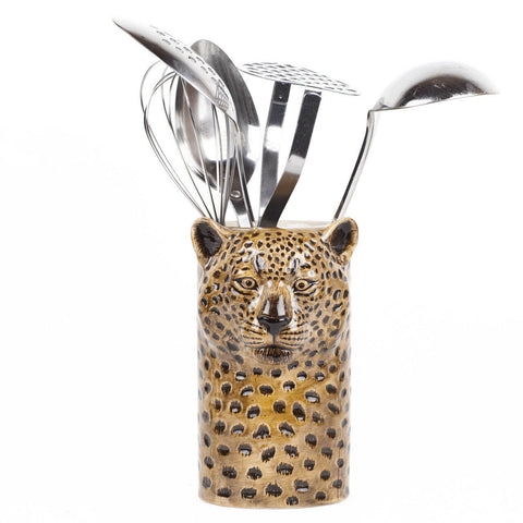Quail Ceramics: Utensil pot: Leopard