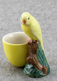 Quail Ceramics: Egg Cup With Budgerigar - Yellow
