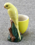 Quail Ceramics: Egg Cup With Budgerigar - Yellow